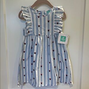 Disney Kids Dress with Blue Stripes and Red Accents